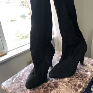Over the knee black boots